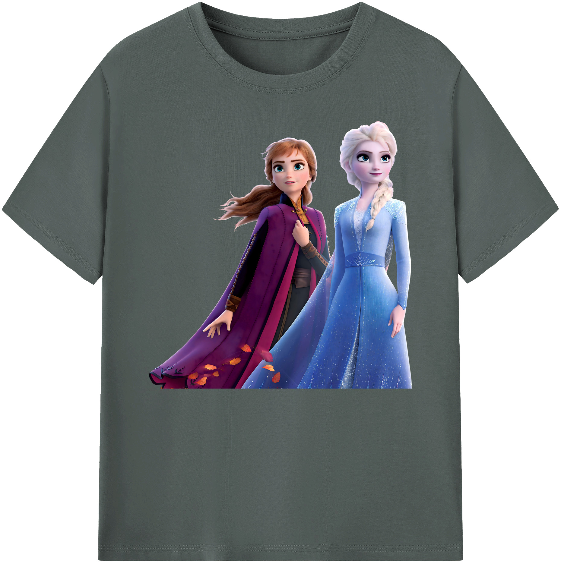 （画像用） アナと雪の女王 アンナ エルサ Frozen Anna Elsa 綿100％ メンズ半袖Tシャツ｜肌触りやわらか＆通気性